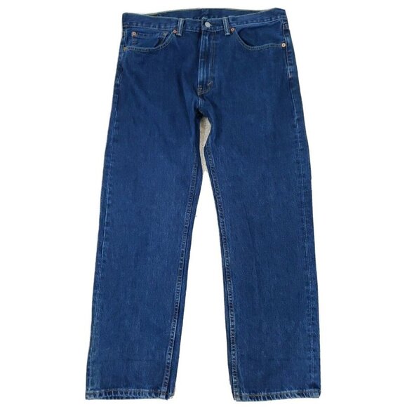 Levi's 505 ~Men's Size 36/30~ Blue Denim REGULAR Fit Straight Leg Jeans Cotton. - Picture 9 of 12